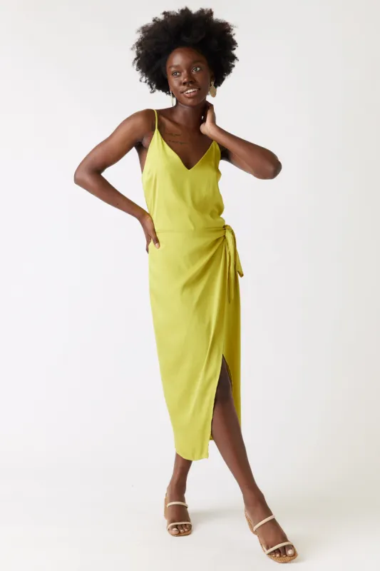 Sky Wrap Style Midi Dress sold by fab'rik