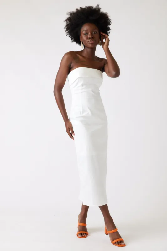 SALE - Kelsey Strapless Bodycon Midi Dress sold by fab'rik