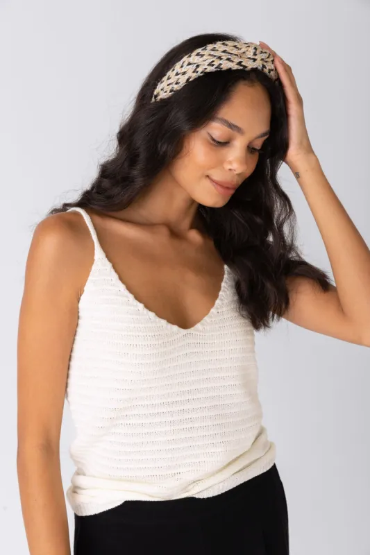 SALE - Tulum Textured Crochet Sleeveless Top sold by fab'rik