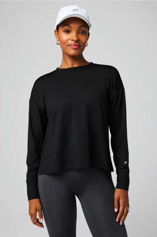 Cloud Jersey Boxy Long-Sleeve Top sold by Fabletics