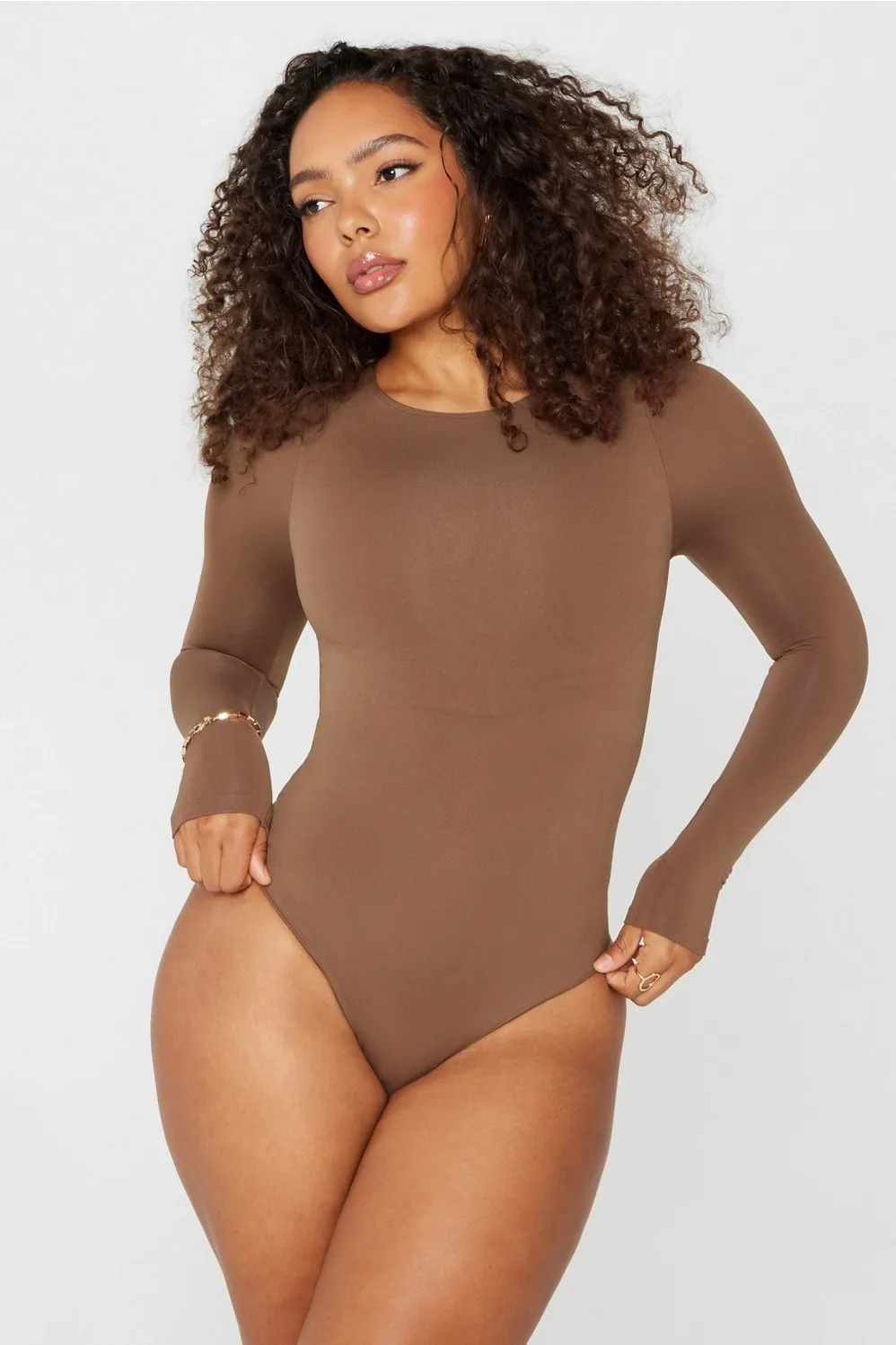 Nearly Naked Shapewear Long Sleeve Bodysuit sold by Fabletics