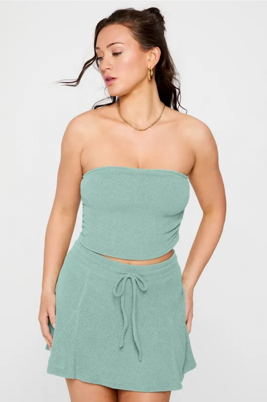 Breezy Knit Ruched Tube Top sold by Fabletics