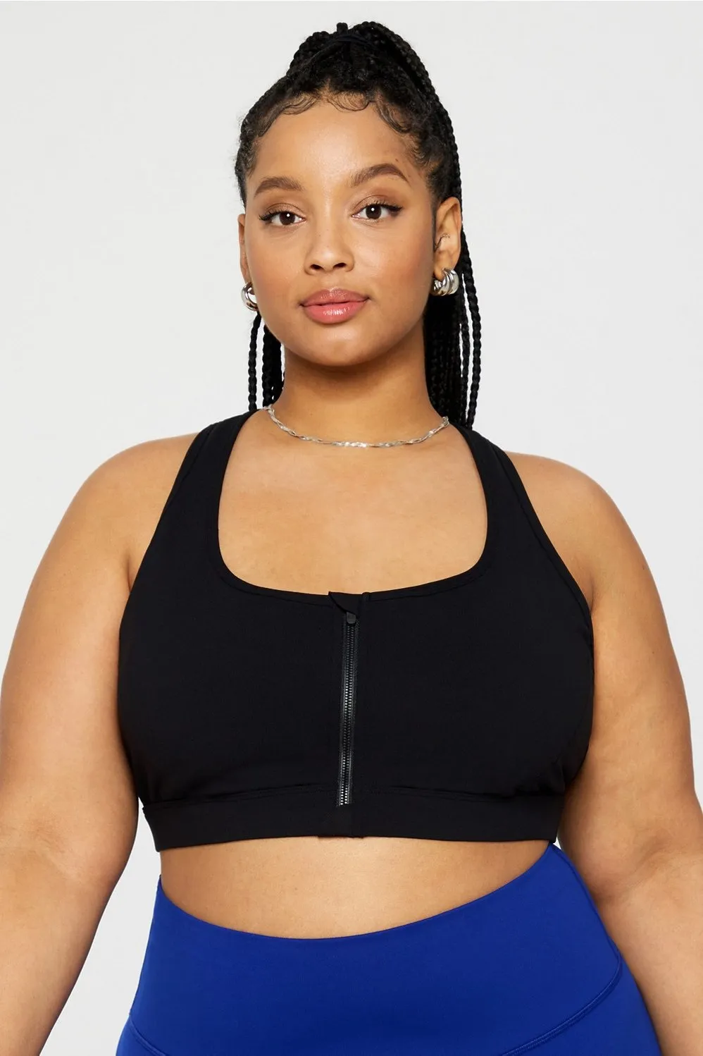 Essential Front Zip Medium Impact Sports Bra sold by Fabletics