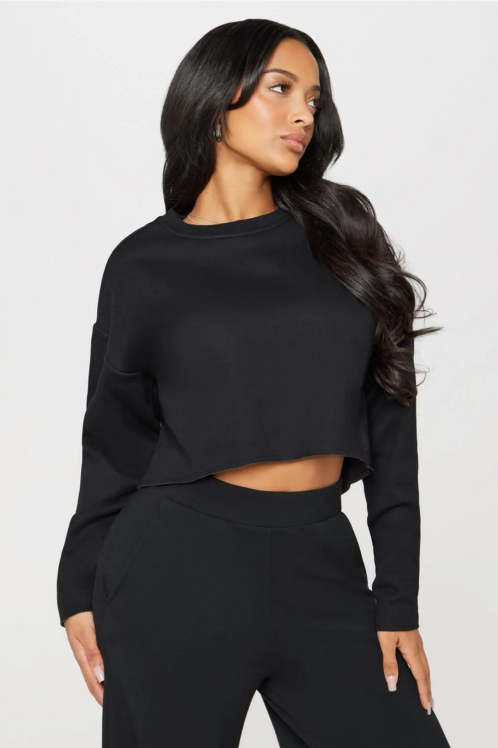 Cozy Fleece Everyday Cropped Crew sold by Fabletics