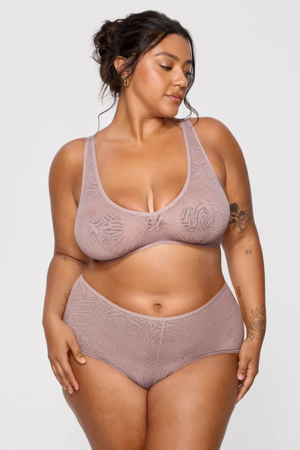 Hot Mesh Plunge Bralette sold by Fabletics