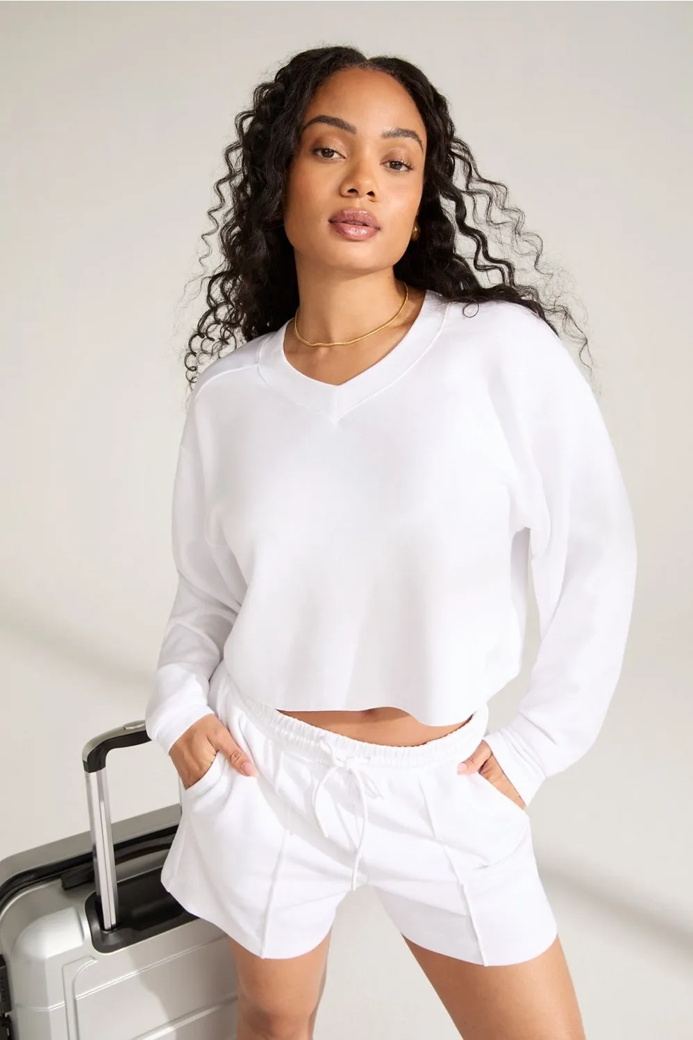 So Sleek Modal Cropped Sweatshirt sold by Fabletics