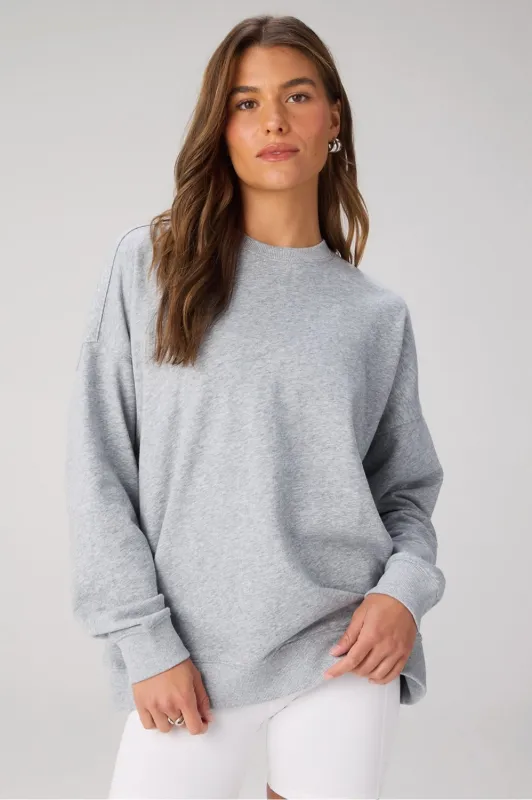 Year Round Terry Oversized Crew Neck Sweatshirt sold by Fabletics