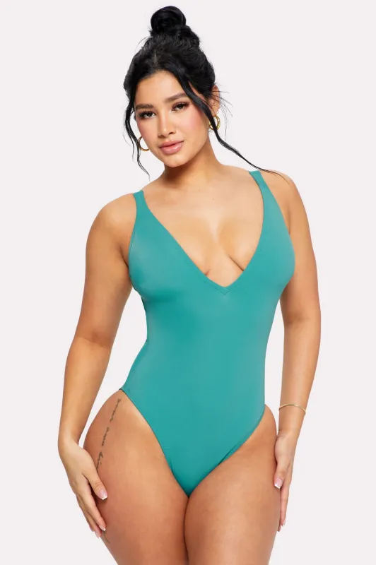 Shaping Swim Plunge One Piece sold by Fabletics