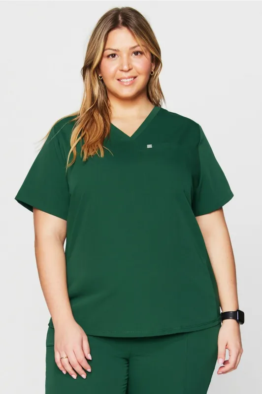 Vital Flex 1-Pocket Scrub Top sold by Fabletics