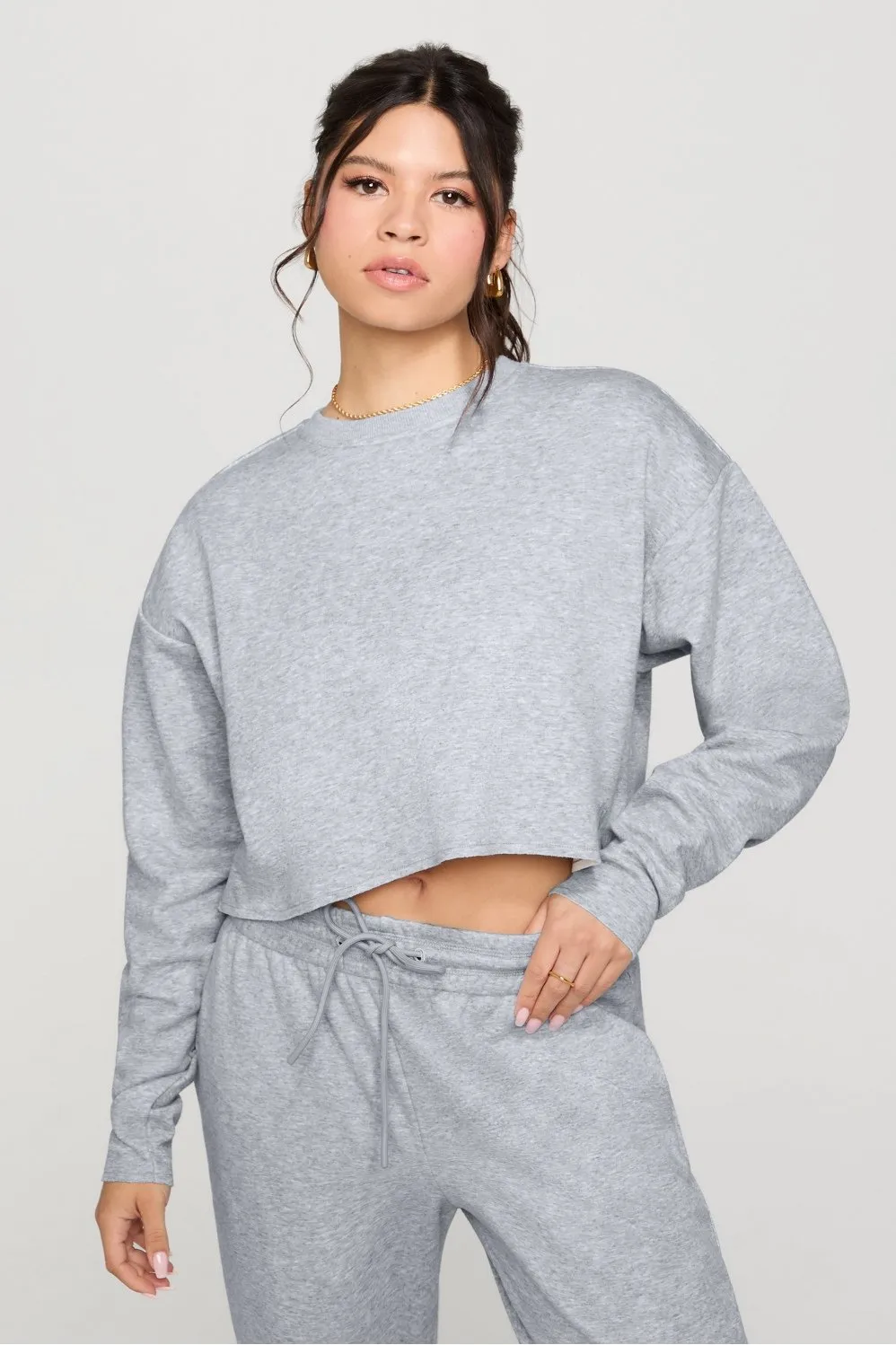 Cozy Fleece Everyday Cropped Crew sold by Fabletics