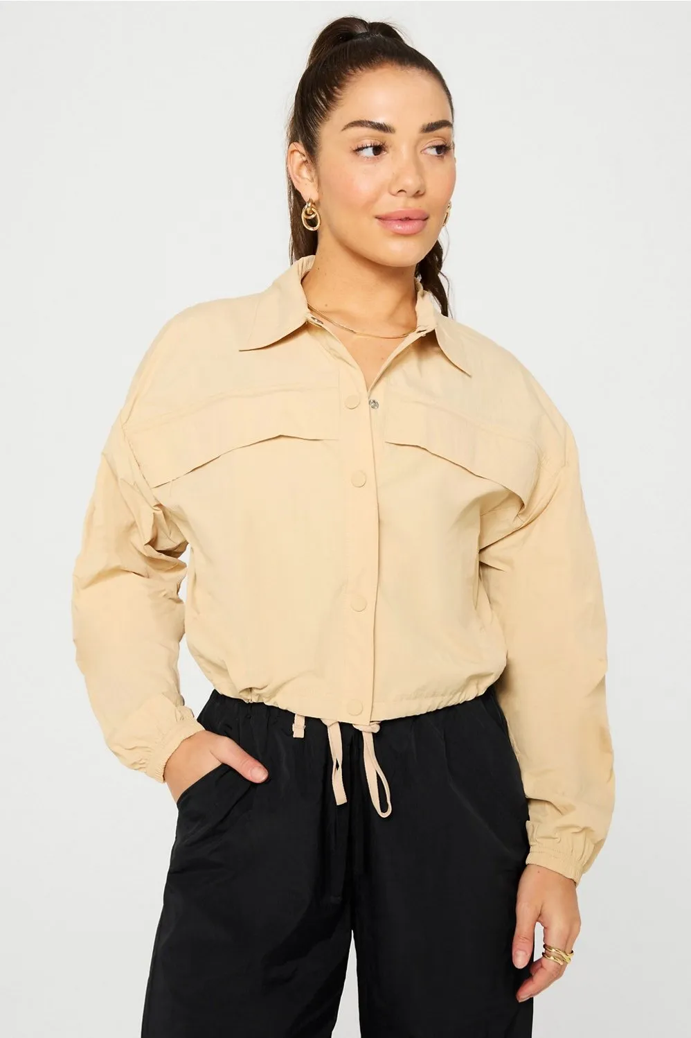 Quintessential Cropped Cargo Jacket sold by Fabletics