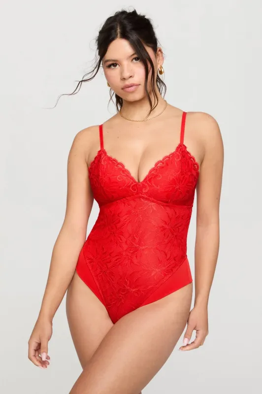 Smoothing Lace Bodysuit sold by Fabletics