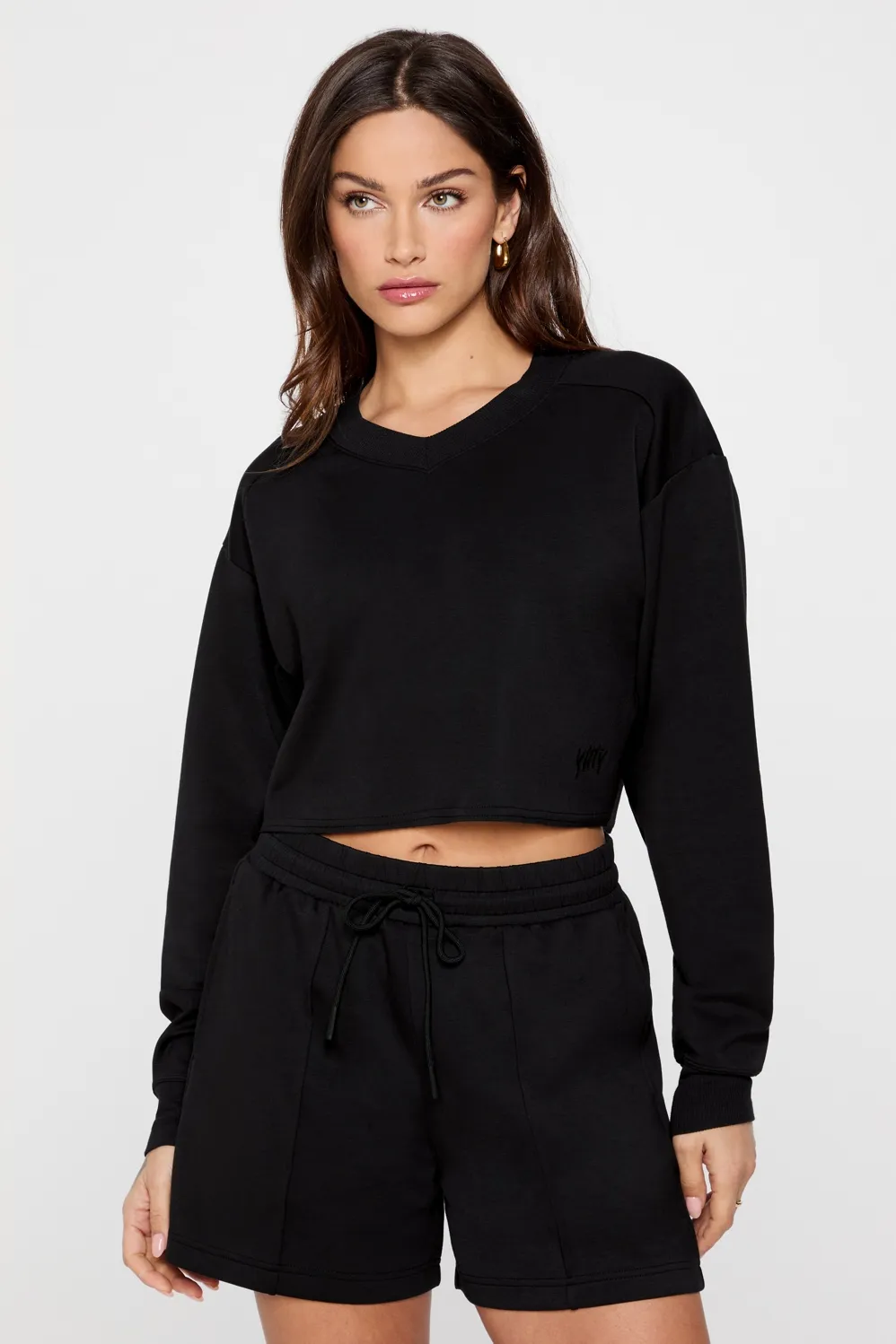 So Sleek Modal Cropped Sweatshirt sold by Fabletics