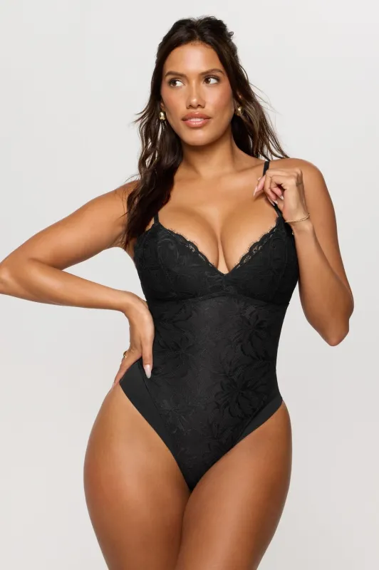 Smoothing Lace Bodysuit sold by Fabletics