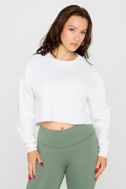 Cozy Fleece Everyday Cropped Crew sold by Fabletics
