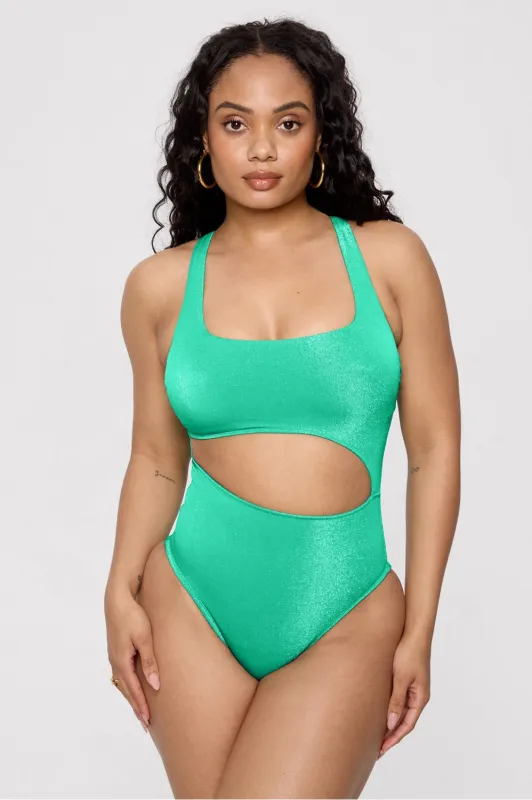 Shaping Swim Luxe Cut-Out One Piece sold by Fabletics