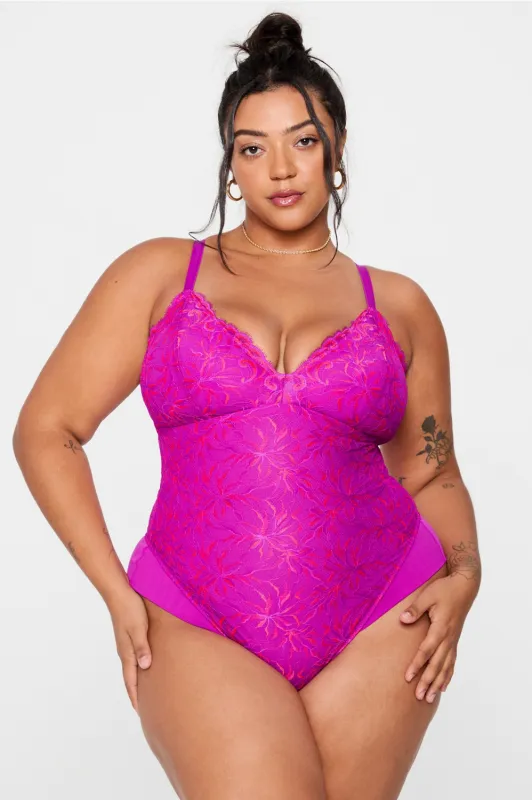 Smoothing Lace Bodysuit sold by Fabletics