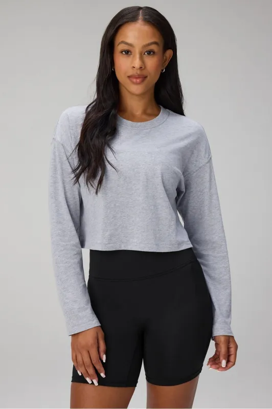 100% Cotton Boxy Long Sleeve Tee sold by Fabletics