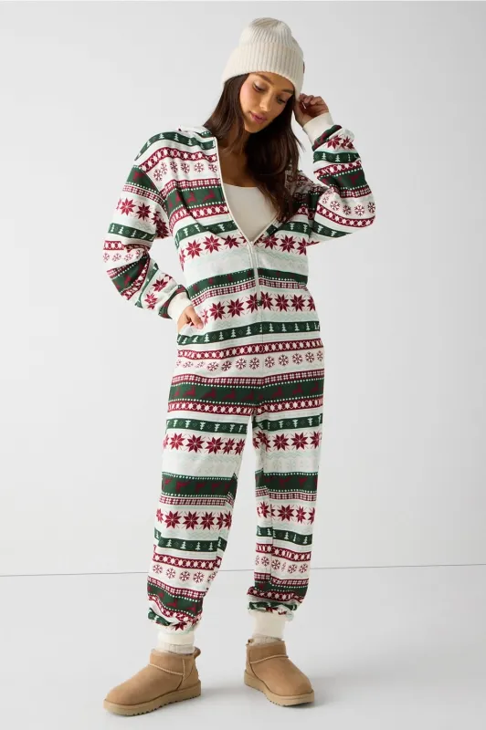 Cozy Fleece Hooded Onesie sold by Fabletics