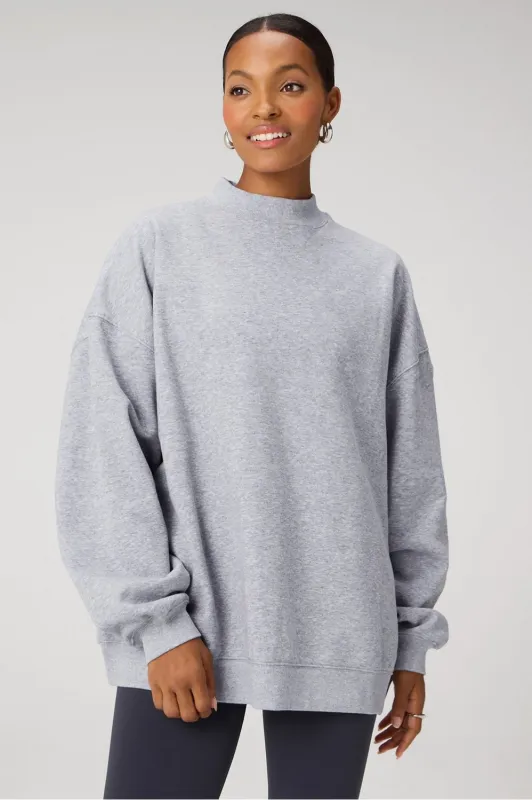 Cozy Fleece Oversized Mock Neck Sweatshirt sold by Fabletics