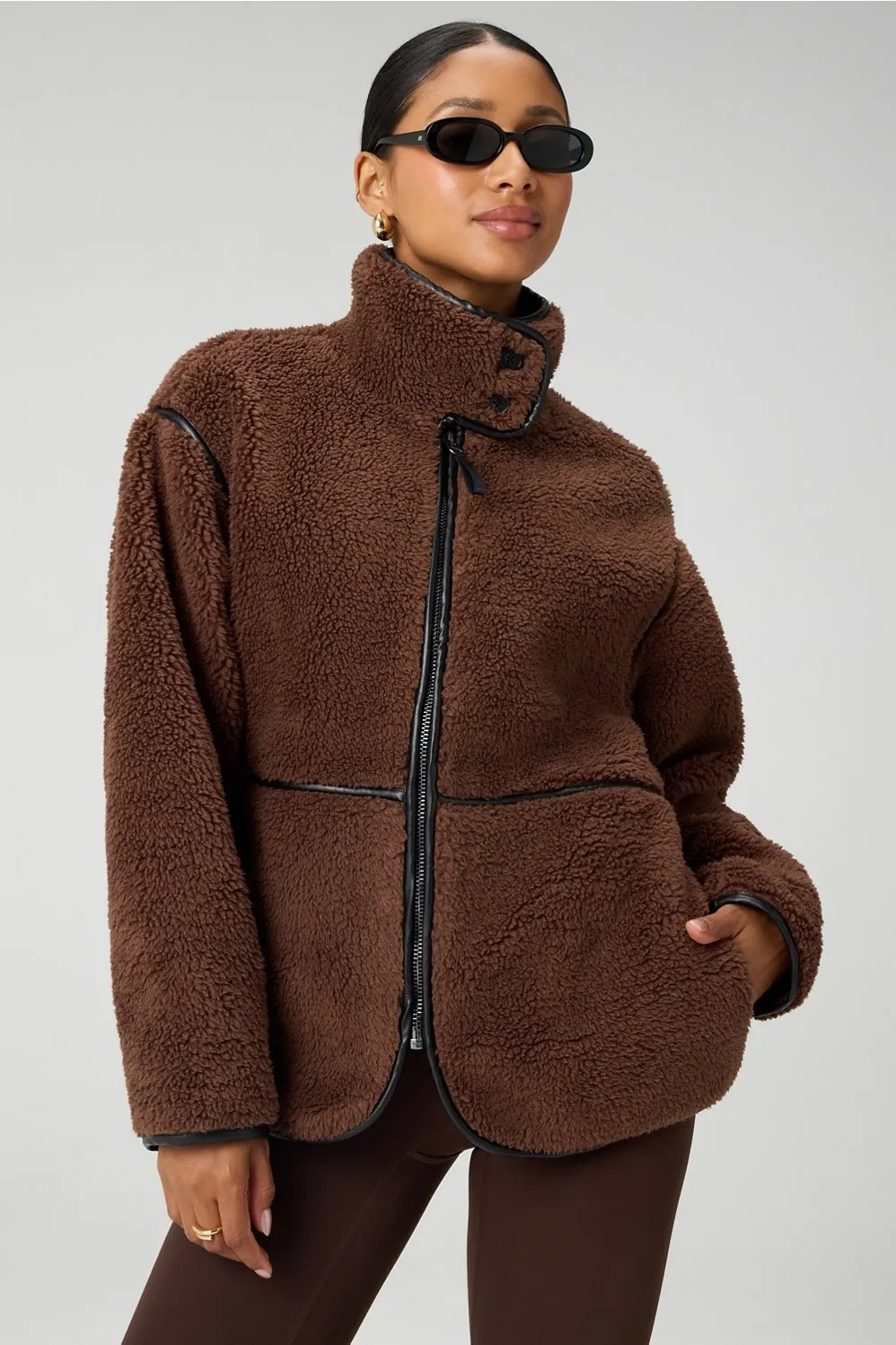 Teddy Mid-Length Jacket sold by Fabletics