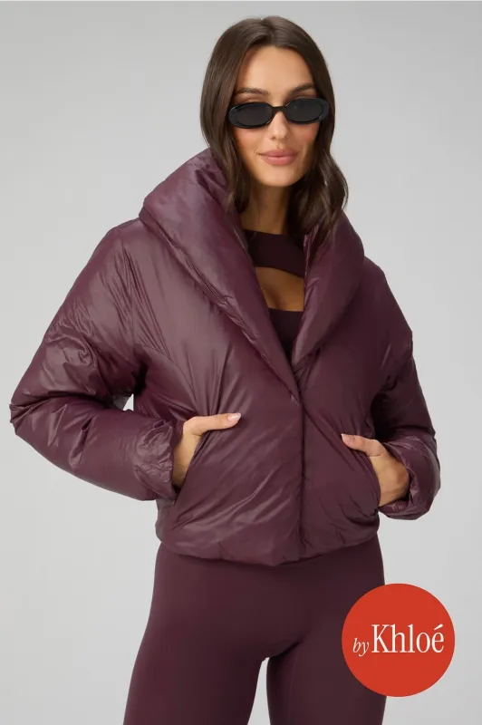 Shawl Collar Puffer Shine Jacket sold by Fabletics