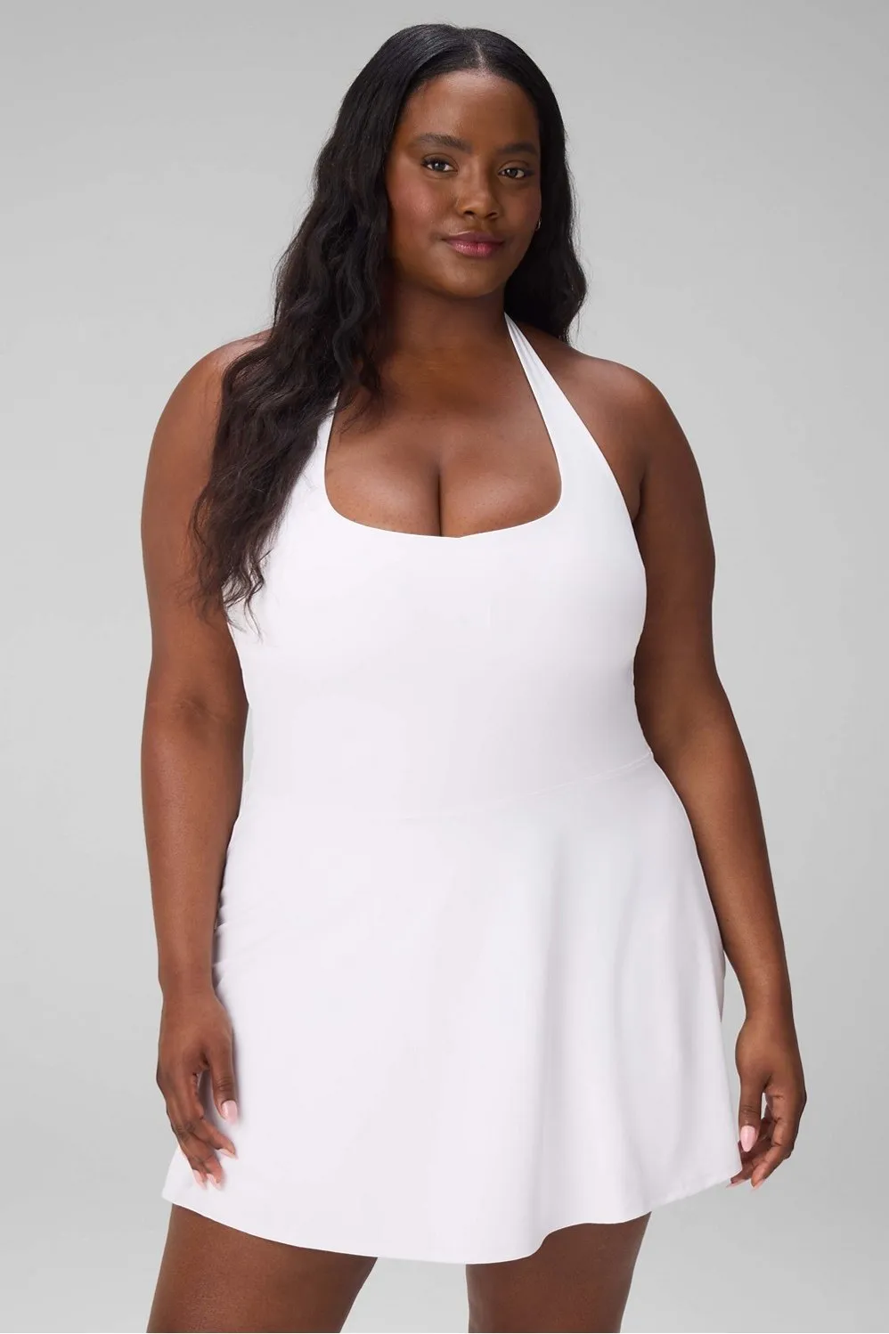 PureLuxe Halter Mini Dress sold by Fabletics