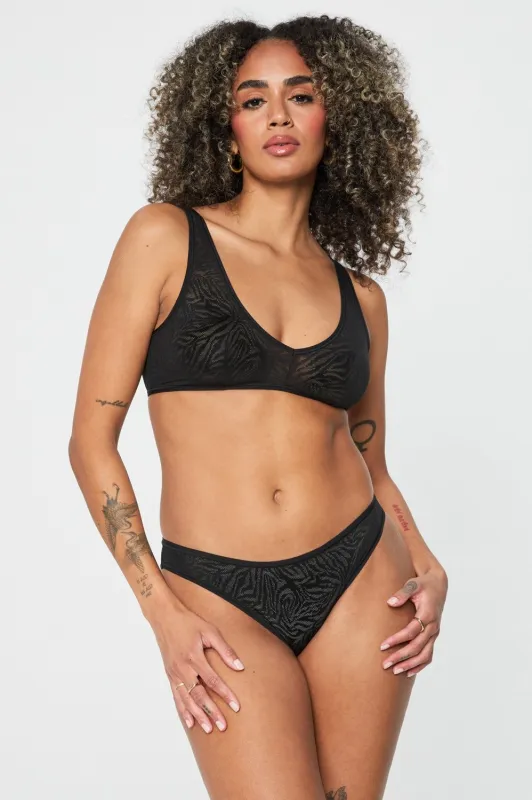 Hot Mesh Plunge Bralette sold by Fabletics