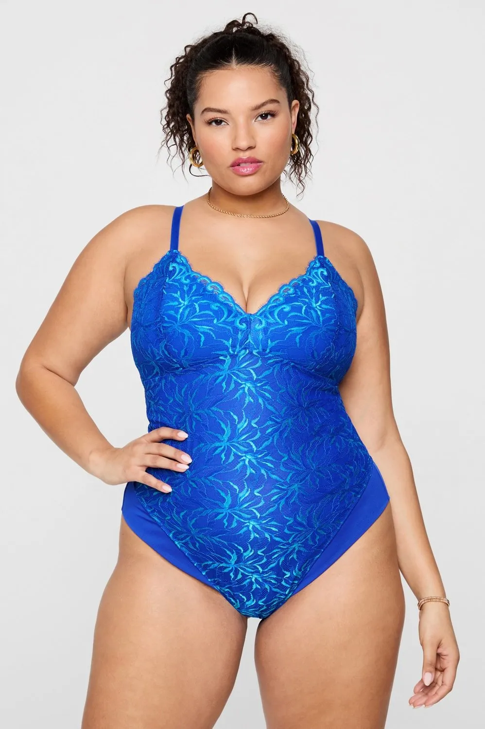 Smoothing Lace Bodysuit sold by Fabletics