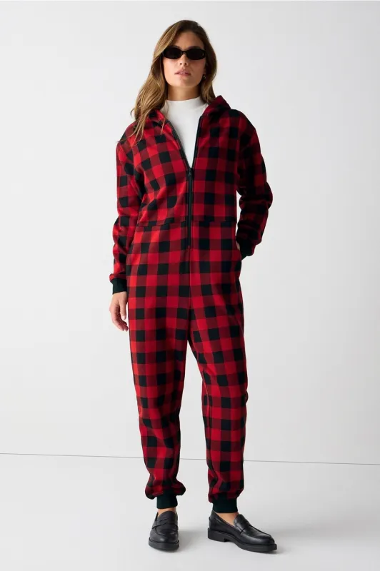 Cozy Fleece Hooded Onesie sold by Fabletics