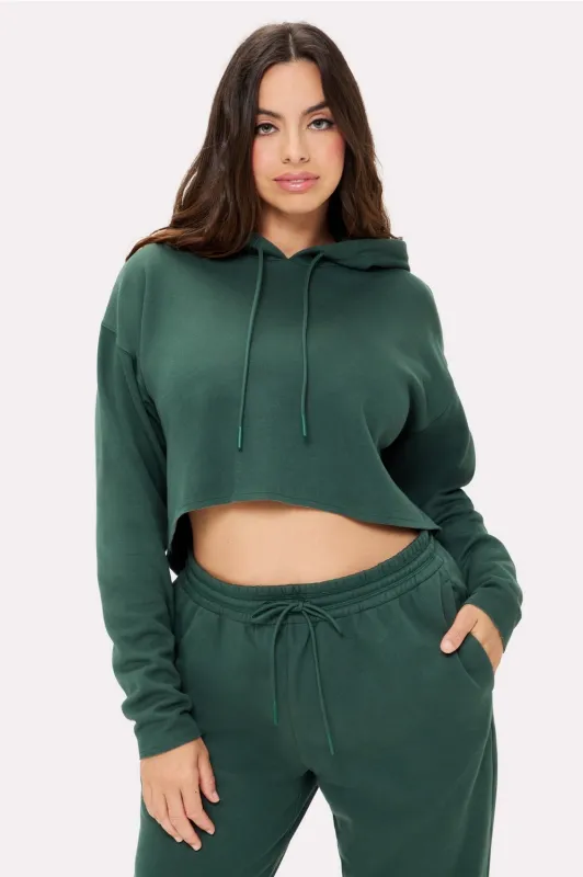 Cozy Fleece Everyday Cropped Hoodie sold by Fabletics