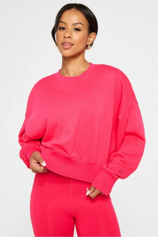 Year Round Terry Crew Neck Sweatshirt sold by Fabletics
