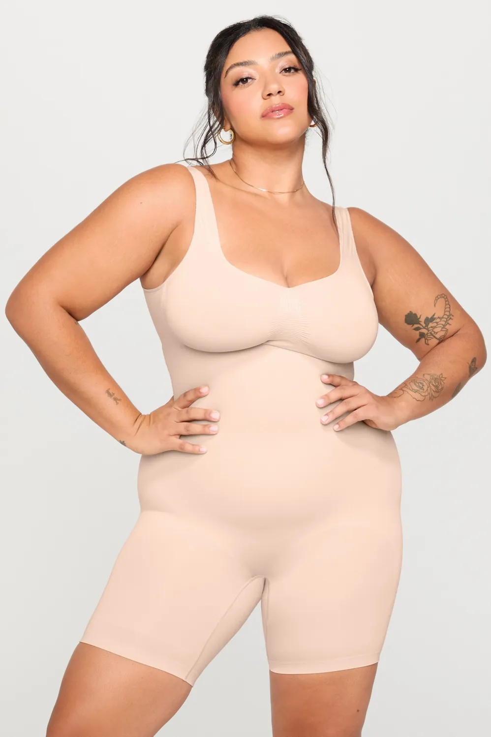 Nearly Naked Shapewear Mid Thigh Bodysuit sold by Fabletics
