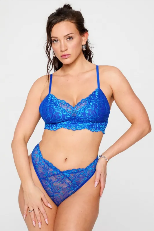 Smoothing Lace Plunge Bralette sold by Fabletics