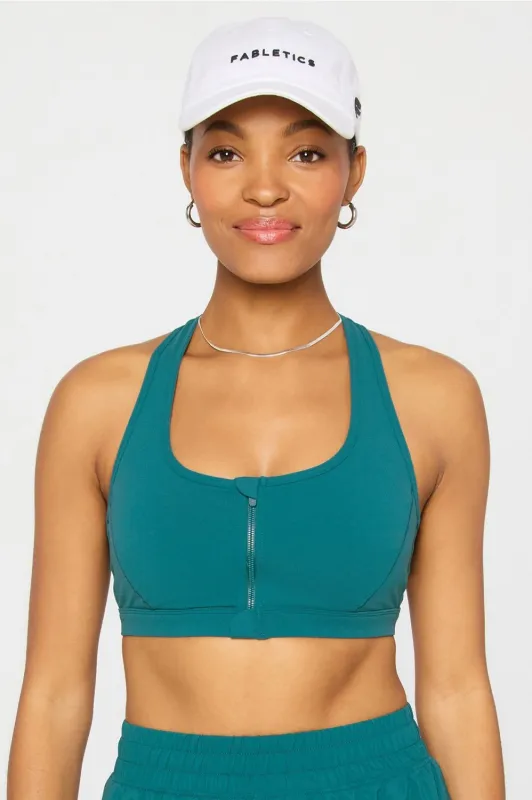 Essential Front Zip Medium Impact Sports Bra sold by Fabletics