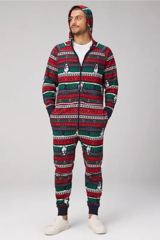 The Go-To Fleece Hooded Onesie sold by Fabletics