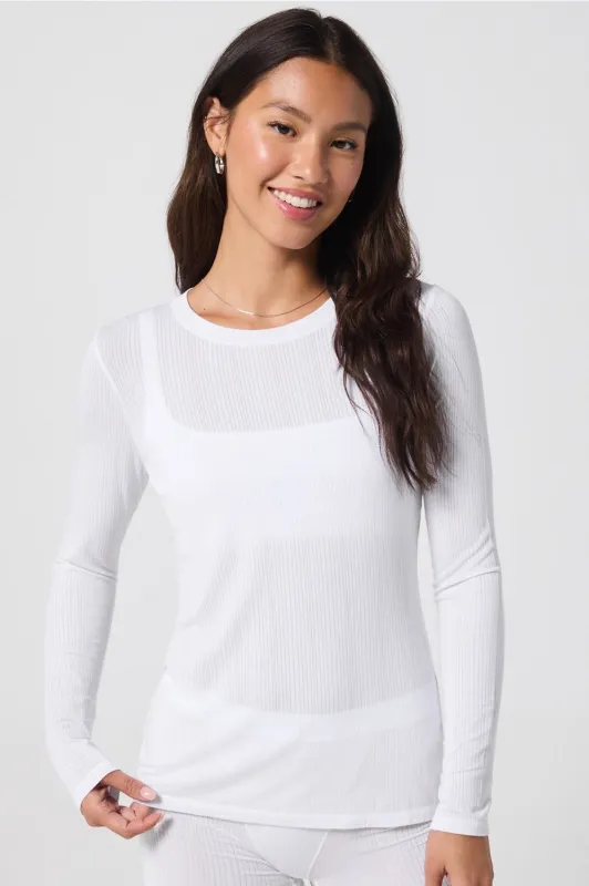 Luxe360 Rib Long-Sleeve Top sold by Fabletics