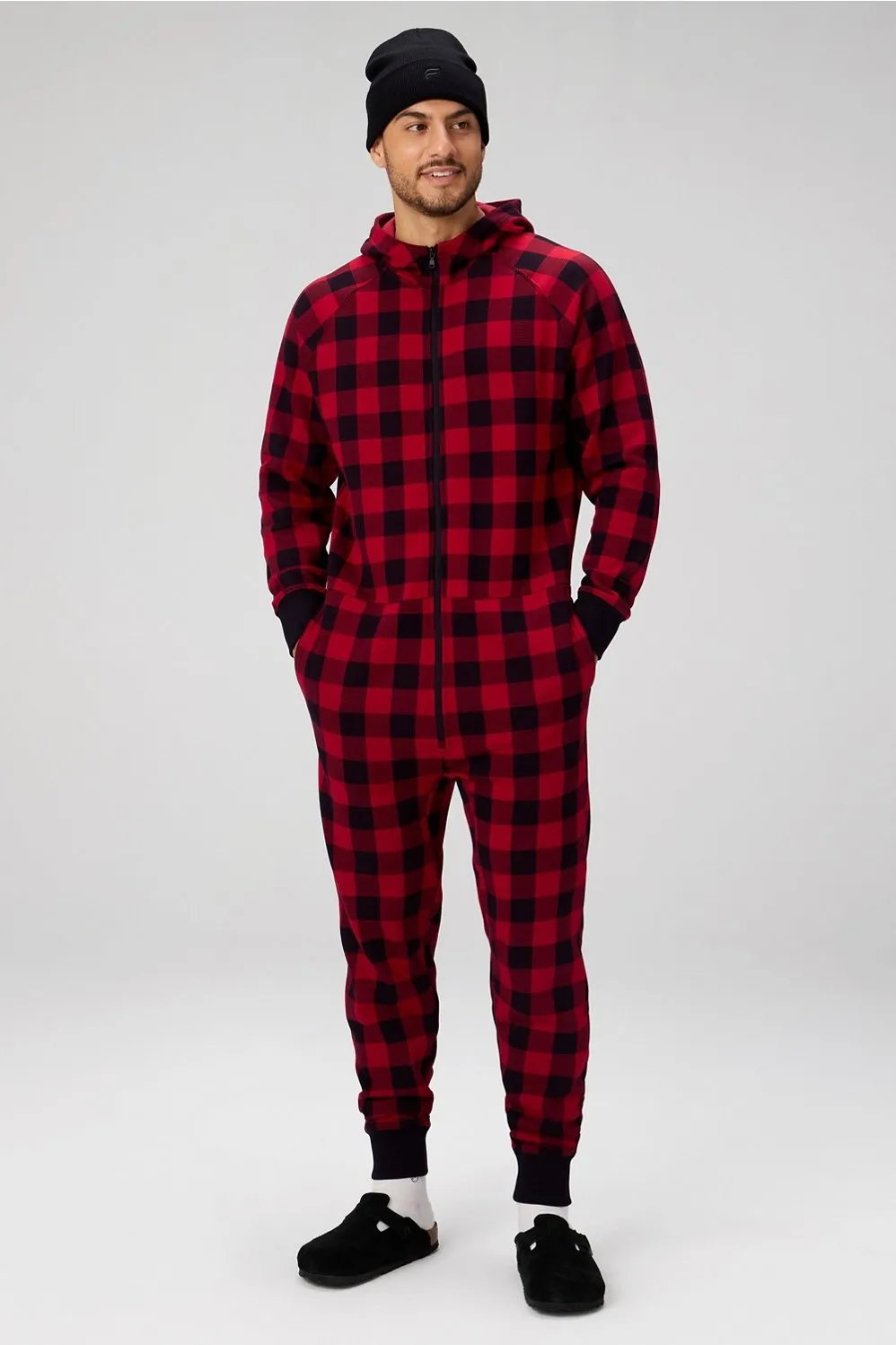 The Go-To Fleece Hooded Onesie sold by Fabletics