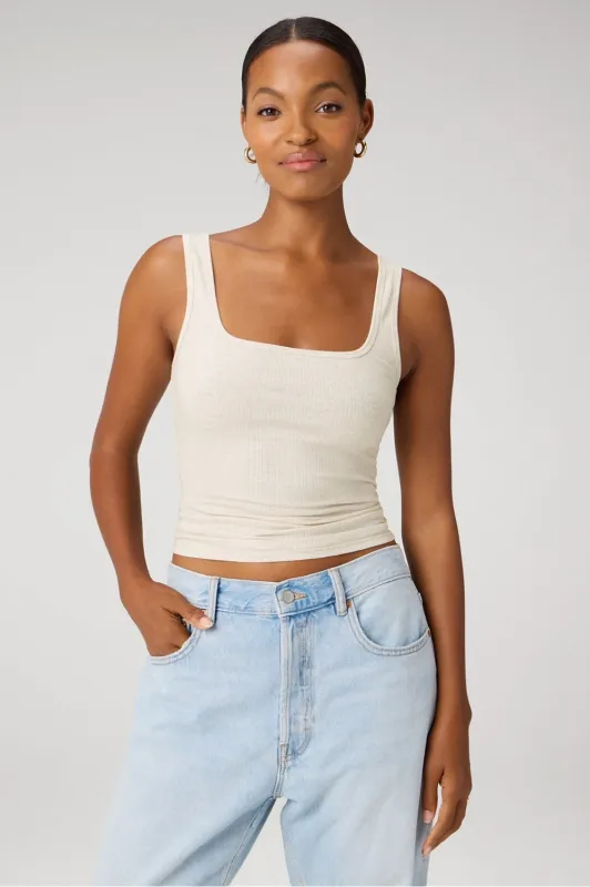 Daily Rib Square Neck Tank sold by Fabletics