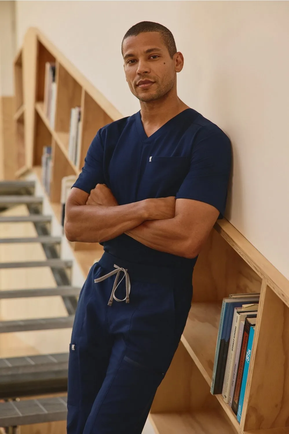 Helix 1-Pocket Scrub Top sold by Fabletics