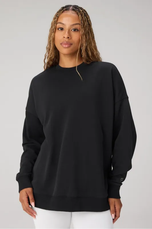 Year Round Terry Oversized Crew Neck Sweatshirt sold by Fabletics