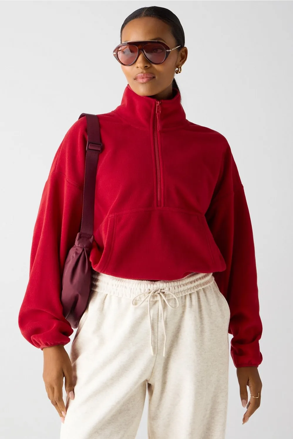 No Chill Fleece Half-Zip sold by Fabletics