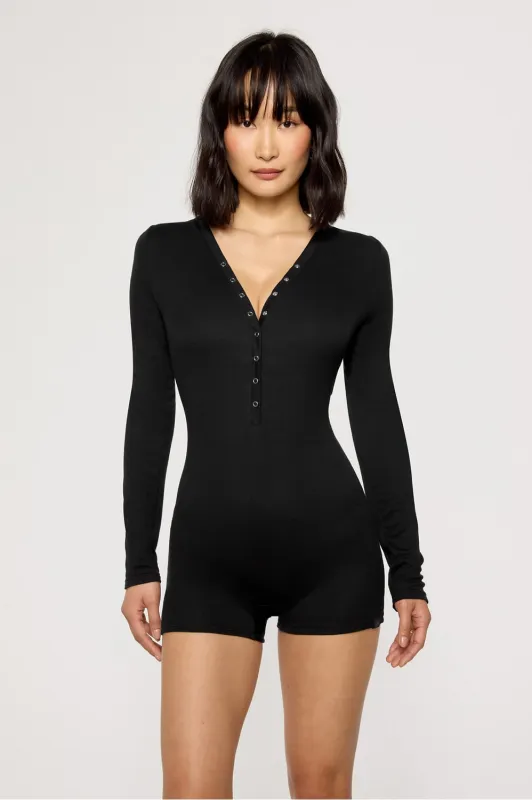 Soft Rib Henley Onesie sold by Fabletics