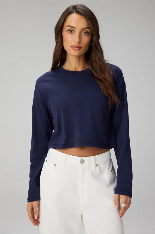 100% Cotton Boxy Long Sleeve Tee sold by Fabletics