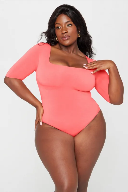 Nearly Naked Shapewear 3/4 Sleeve Bodysuit sold by Fabletics