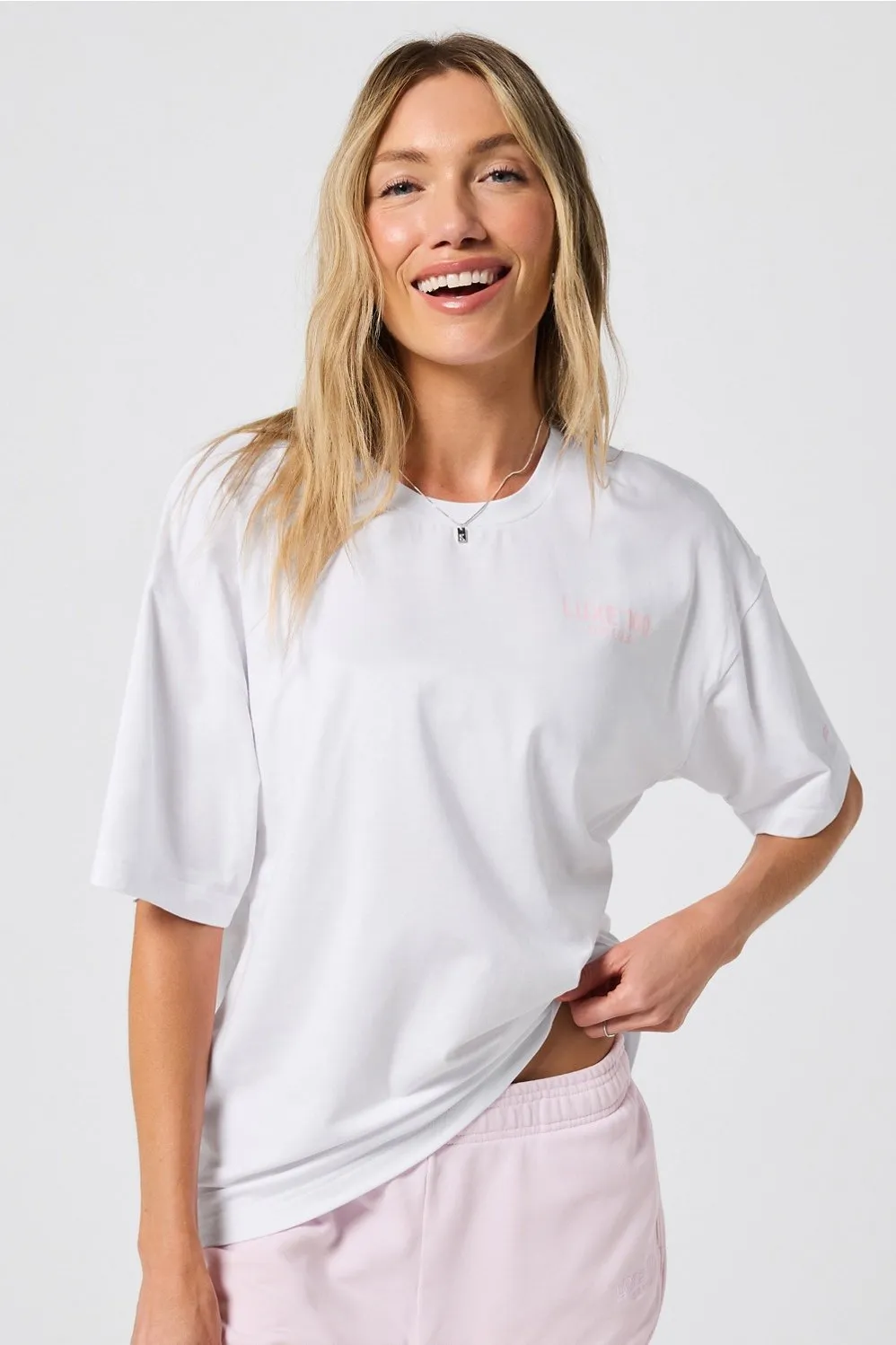 24-7 Luxe Oversized Tee sold by Fabletics