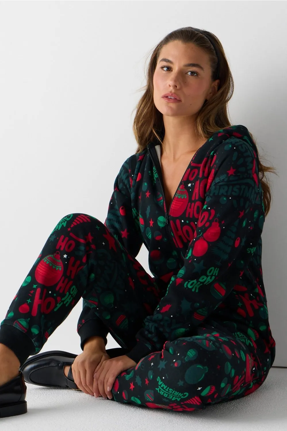 Cozy Fleece Hooded Onesie sold by Fabletics