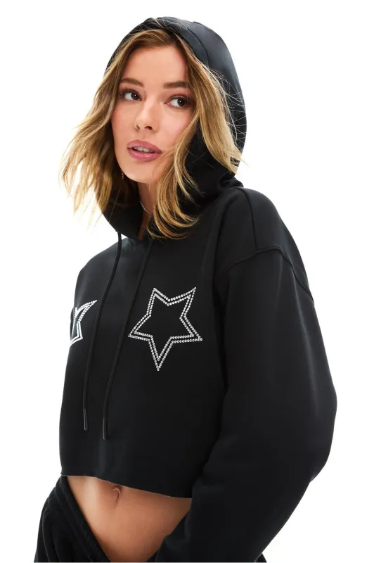 Cozy Fleece Starry Cropped Hoodie sold by Fabletics