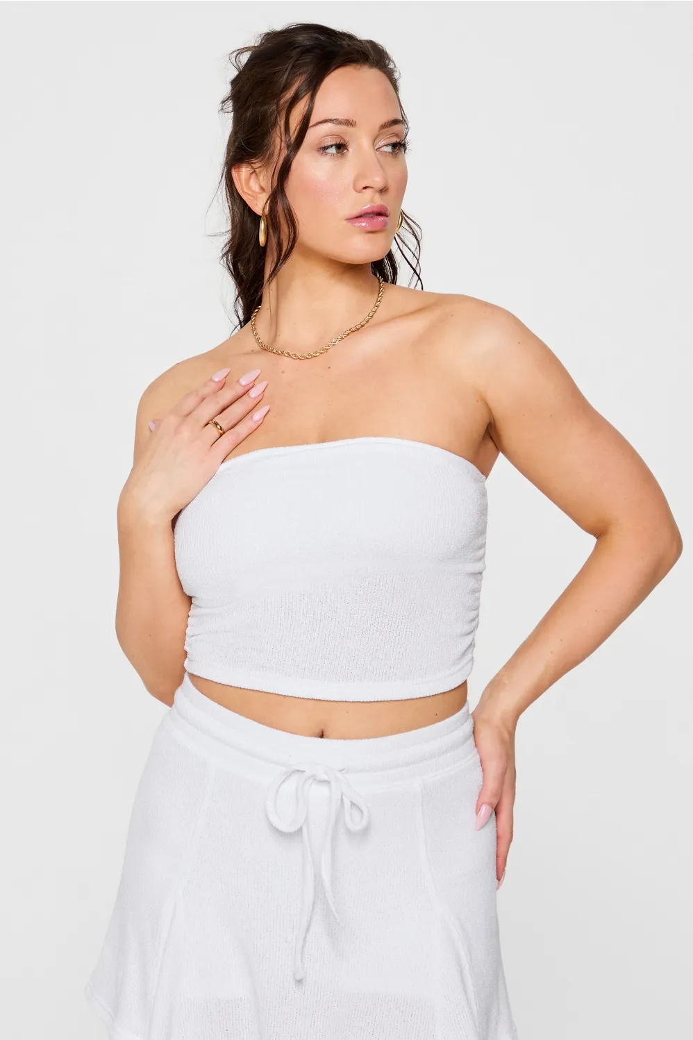 Breezy Knit Ruched Tube Top sold by Fabletics