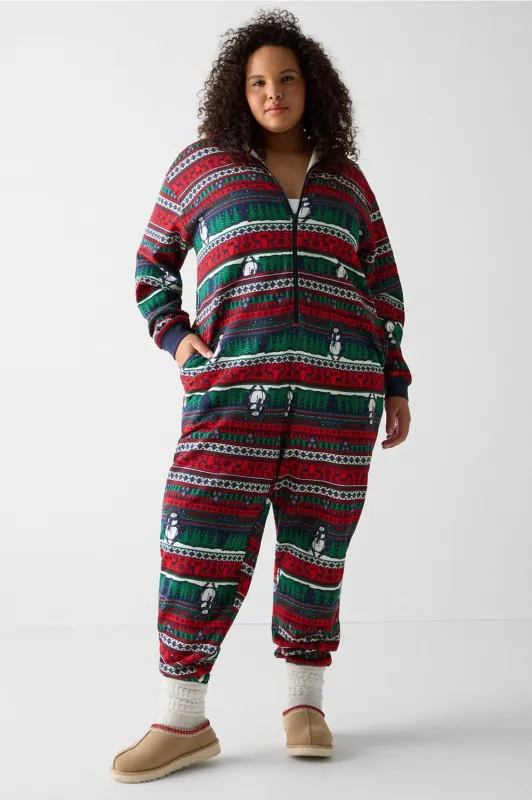 Cozy Fleece Hooded Onesie sold by Fabletics